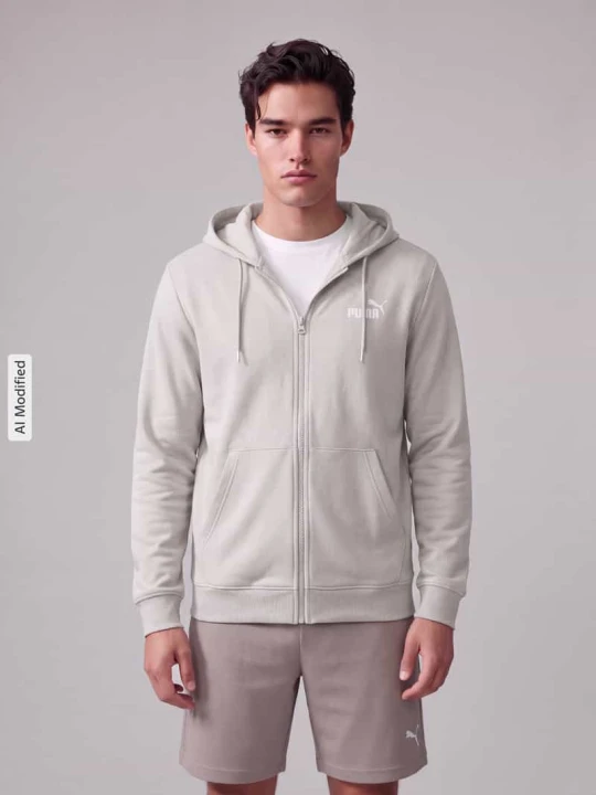 Zdjęcie produktu Bluza rozpinana o kroju regular fit z mieszanki bawełny Puma Jasnoszary