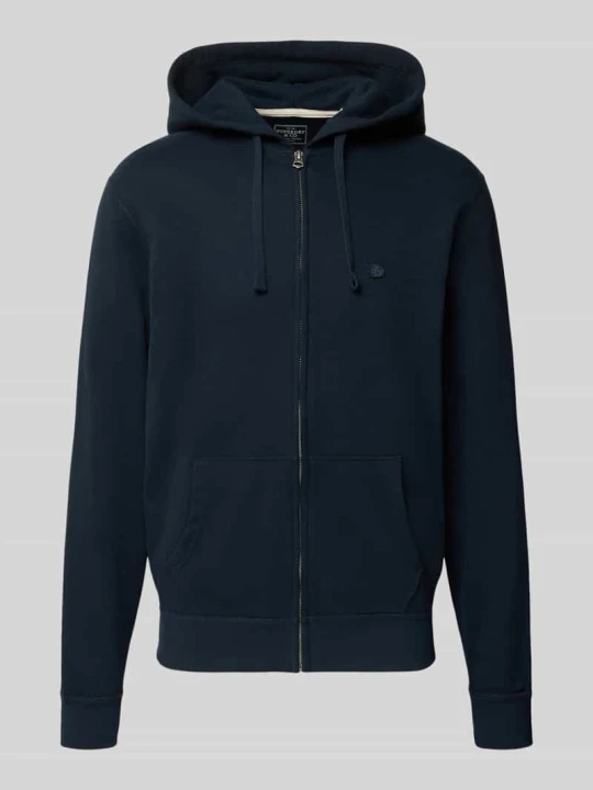 Zdjęcie produktu bluza rozpinana o kroju regular fit z mieszanki bawełny z detalem z logo Superdry Granatowy