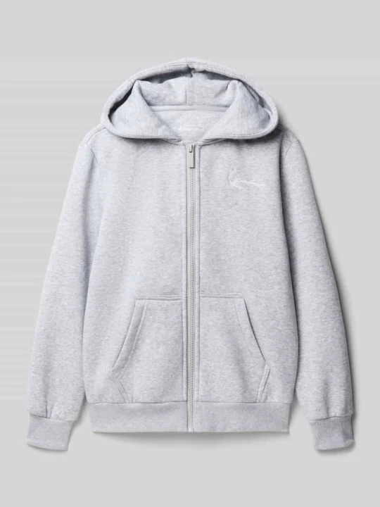 Zdjęcie produktu Bluza rozpinana o kroju regular fit z mieszanki bawełny z zamkiem błyskawicznym Karl Kani Średnioszary melanż