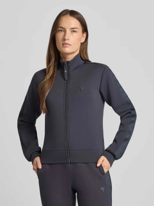 Zdjęcie produktu Bluza rozpinana o kroju regular fit z Mieszanka wiskozy Guess Grafitowy
