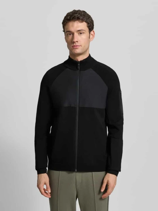 Zdjęcie produktu Bluza rozpinana o kroju regular fit z mieszanki wiskozy Model 'TOUR HY' Boss Czarny