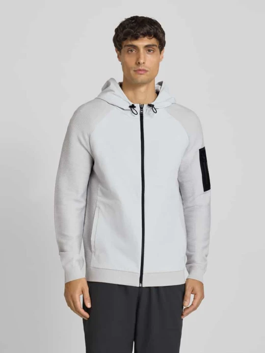 Zdjęcie produktu Bluza rozpinana o kroju regular fit z mieszanki wiskozy model ‘URBAN COMMUTER’ Boss Jasnoszary