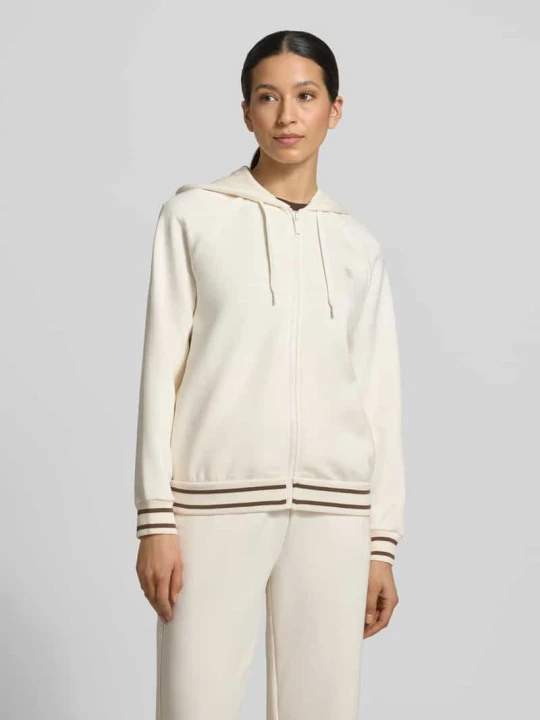 Zdjęcie produktu Bluza rozpinana o kroju regular fit z mieszanki wiskozy z wyhaftowanym logo Armani Exchange Złamany biały