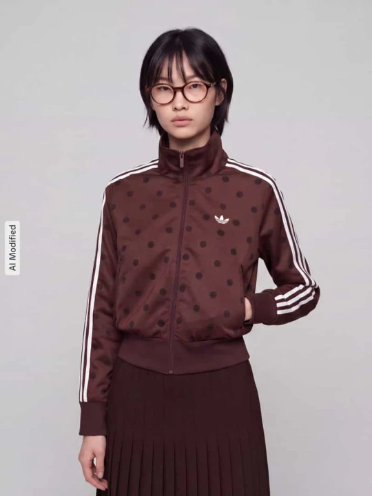 Zdjęcie produktu bluza rozpinana o kroju regular fit z modelem 'FIREBIRD' adidas Originals Czekoladowy