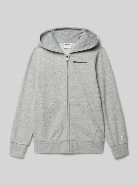 Zdjęcie produktu Bluza rozpinana o kroju regular fit z wyhaftowanym logo Champion Średnioszary melanż