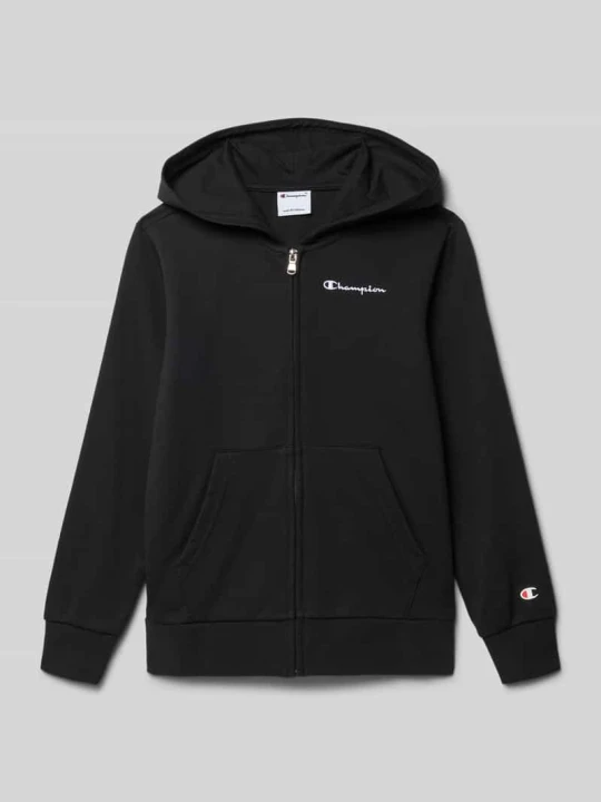 Zdjęcie produktu Bluza rozpinana o kroju regular fit z wyhaftowanym logo Champion Czarny