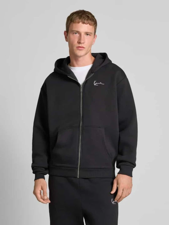 Zdjęcie produktu Bluza rozpinana o kroju regular fit z wyhaftowanym logo model ‘Chest’ Karl Kani Czarny