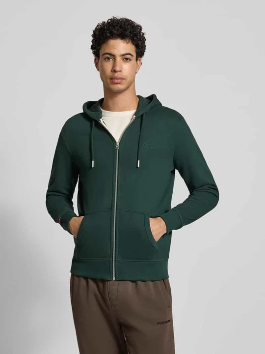 Zdjęcie produktu Bluza dresowa Regular Fit z haftowanym logo Superdry Ciemnozielony