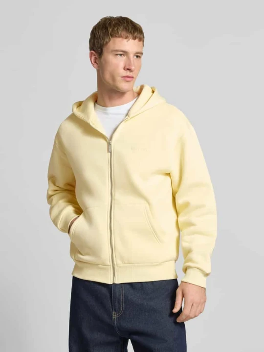 Zdjęcie produktu Bluza rozpinana o kroju regular fit z zamkiem błyskawicznym REVIEW Jasnożółty