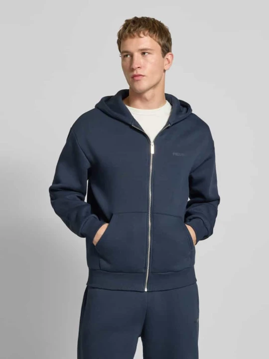 Zdjęcie produktu Bluza rozpinana o kroju regular fit z zamkiem błyskawicznym REVIEW Granatowy