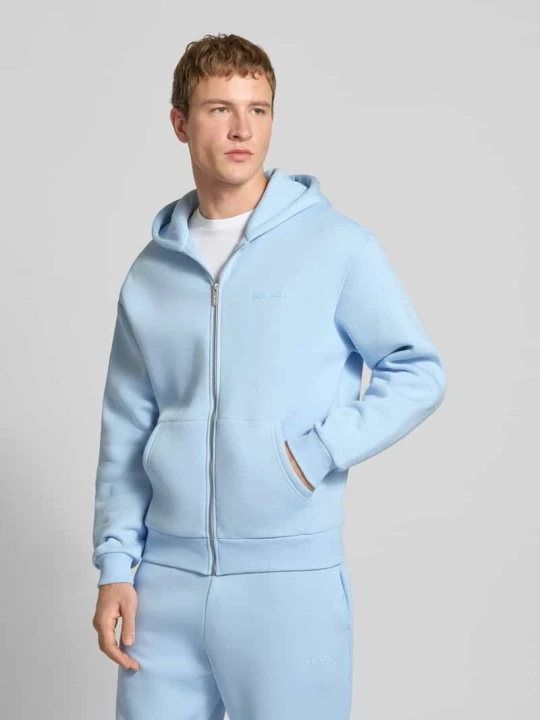 Zdjęcie produktu Bluza rozpinana o kroju regular fit z zamkiem błyskawicznym REVIEW Jasnoniebieski