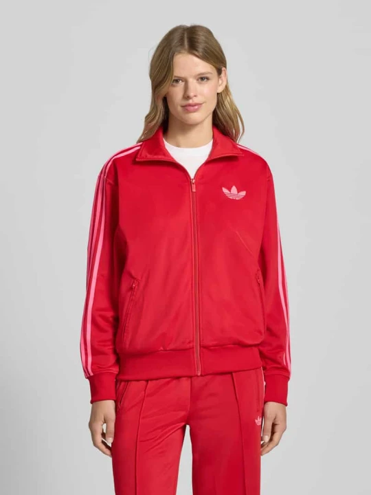 Zdjęcie produktu Bluza rozpinana o kroju regular fit ze stójką model ‘Firebird’ adidas Originals Czerwony