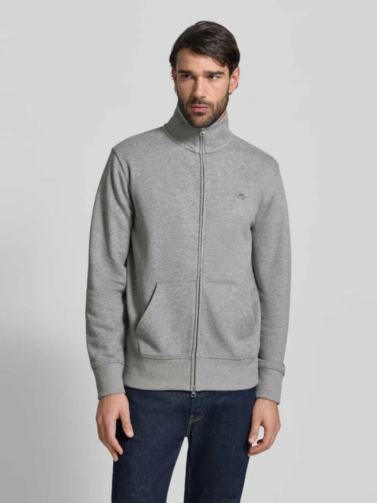 Zdjęcie produktu Bluza dresowa o kroju regular fit ze stójką model 'Gield' Gant Średnioszary melanż