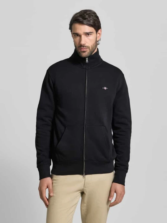 Zdjęcie produktu Bluza dresowa o kroju regular fit ze stójką model 'Gield' Gant Czarny
