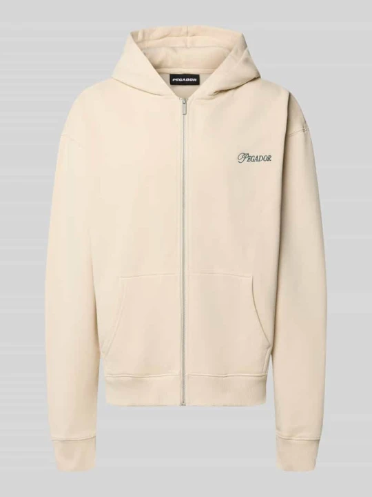 Zdjęcie produktu Bluza rozpinana o kroju relaxed fit z mieszanka bawełny model 'Carloforte' Pegador Beżowy