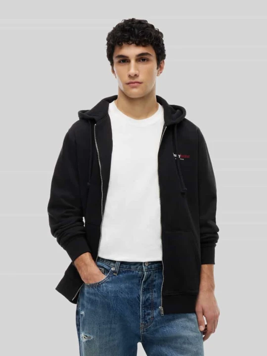 Zdjęcie produktu Bluza rozpinana o kroju relaxed fit z mieszanki bawełny Tommy Jeans Czarny