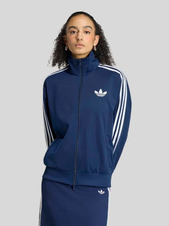 Zdjęcie produktu bluza rozpinana o kroju relaxed fit z wyhaftowanym logo adidas Originals Ciemnoniebieski