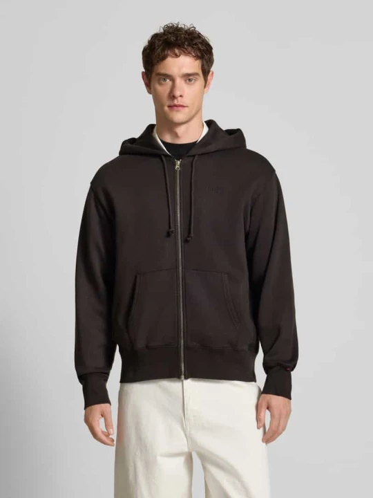 Zdjęcie produktu Bluza rozpinana o kroju relaxed fit z wyhaftowanym logo Levi's Czarny