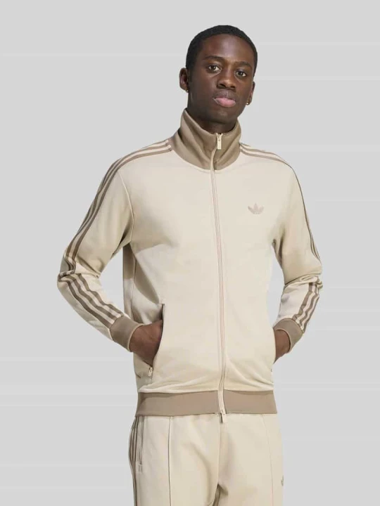 Zdjęcie produktu Bluza rozpinana o kroju slim fit z mieszanka bawełny ze stójką adidas Originals Piaskowy