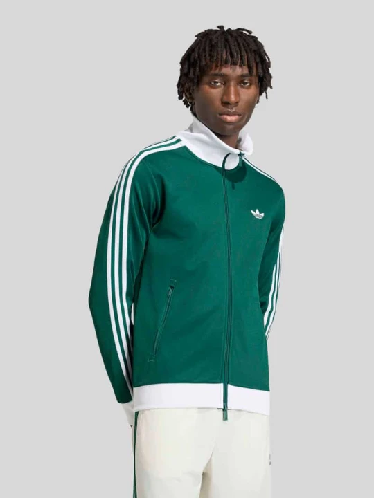 Zdjęcie produktu Bluza rozpinana o kroju slim fit z mieszanki bawełny adidas Originals Ciemnozielony