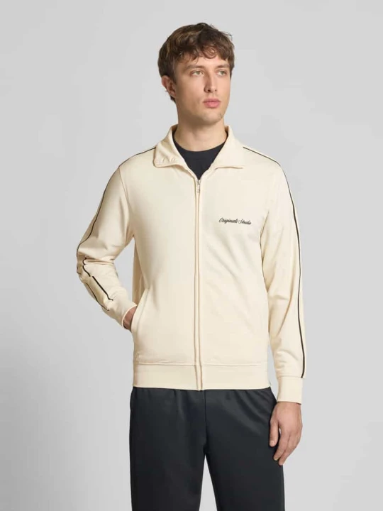 Zdjęcie produktu Bluza rozpinana o kroju slim fit z wyhaftowanym logo Model 'Niagara' Jack&Jones Złamany biały