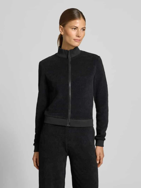 Zdjęcie produktu bluza rozpinana o kroju slim fit ze stójką model 'LAUDOMIA' Guess Czarny