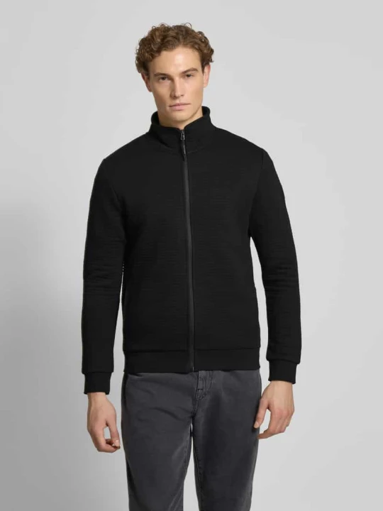 Zdjęcie produktu Kardigan rozpinany o kroju loose fit z mieszanki bawełny Tom Tailor Czarny
