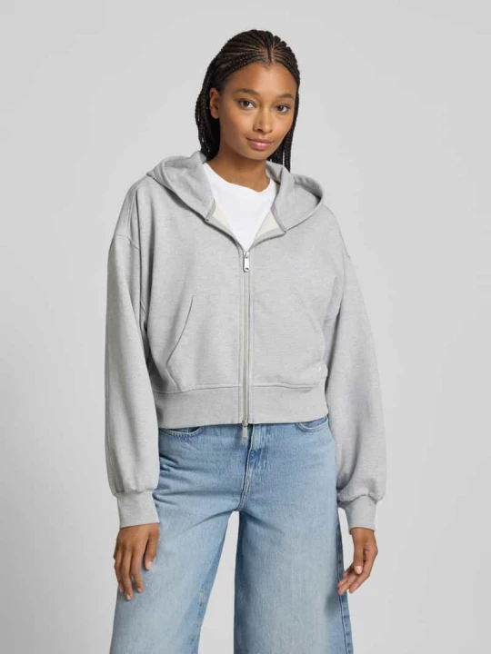 Zdjęcie produktu Bluza rozpinana o kroju oversized z kapturem Calvin Klein Jeans Jasnoszary melanż