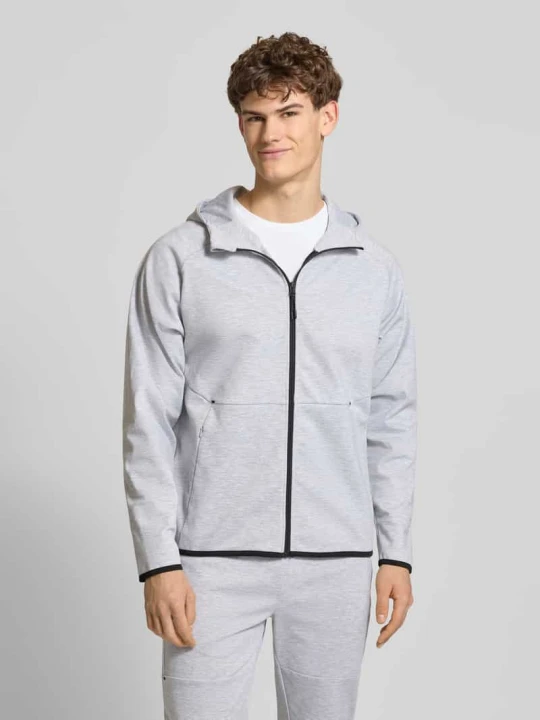 Zdjęcie produktu Bluza rozpinana w kroju regular fit z kapturem Model „Base” Jack&Jones Jasnoszary melanż
