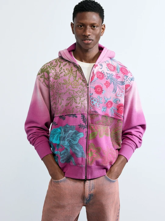 Zdjęcie produktu Bluza rozpinana w kwiaty Desigual czerwony