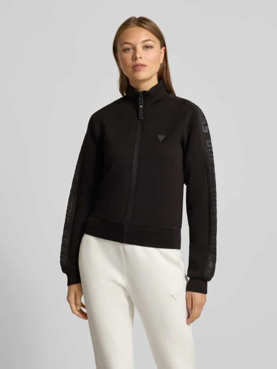 Zdjęcie produktu Bluza rozpinana z aplikacją z logo model ‘NEW ALLIE’ Guess Czarny
