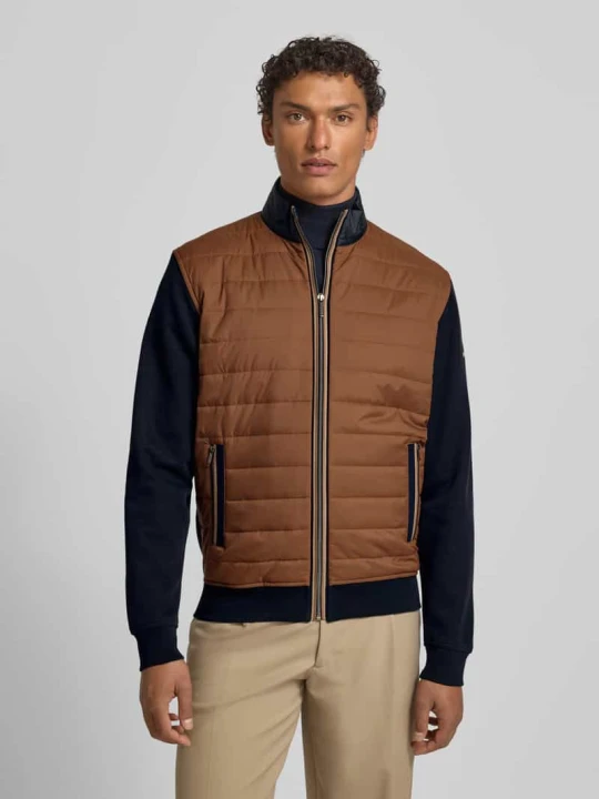 Zdjęcie produktu Bluza rozpinana z detalem z logo Bugatti Camel