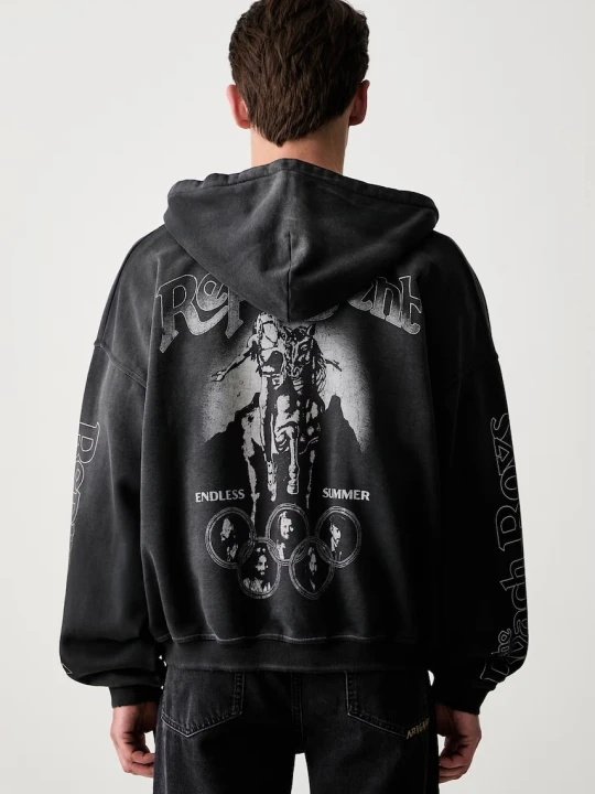 Zdjęcie produktu Represent Bluza rozpinana z kapturem bawełniana męska