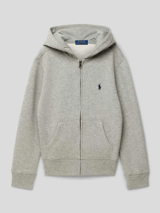 Zdjęcie produktu Bluza dresowa z kapturem i naszywanym logo Polo Ralph Lauren Średnioszary melanż