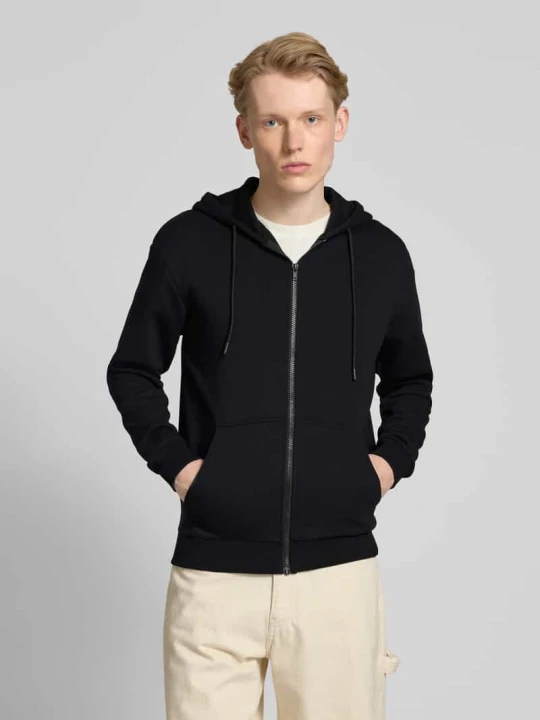 Zdjęcie produktu Bluza rozpinana z kapturem model ‘BRADLEY’ Jack&Jones Czarny