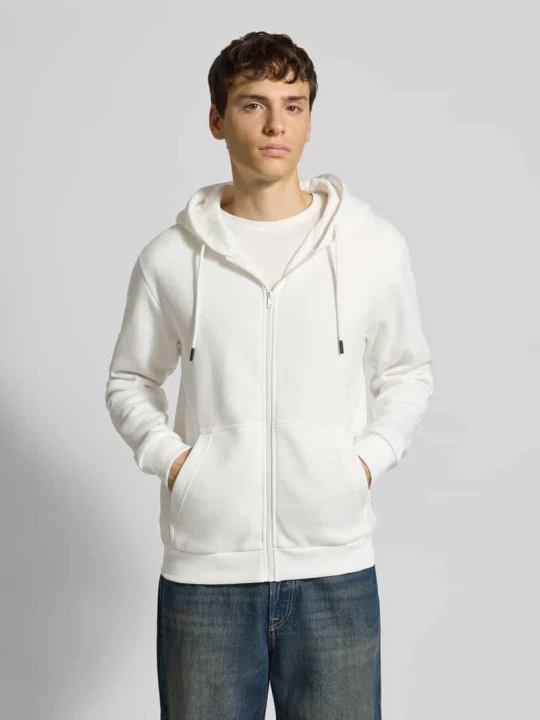 Zdjęcie produktu Bluza rozpinana z kapturem model ‘BRADLEY’ Jack&Jones Złamany biały