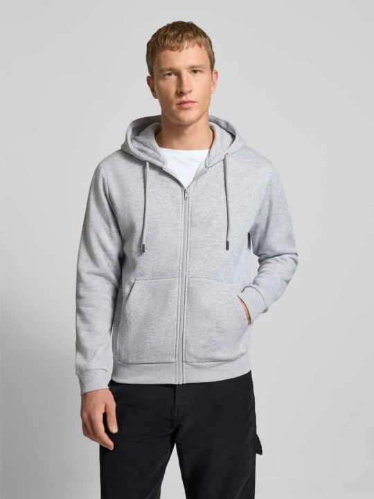Zdjęcie produktu Bluza rozpinana z kapturem model ‘BRADLEY’ Jack&Jones Jasnoszary melanż