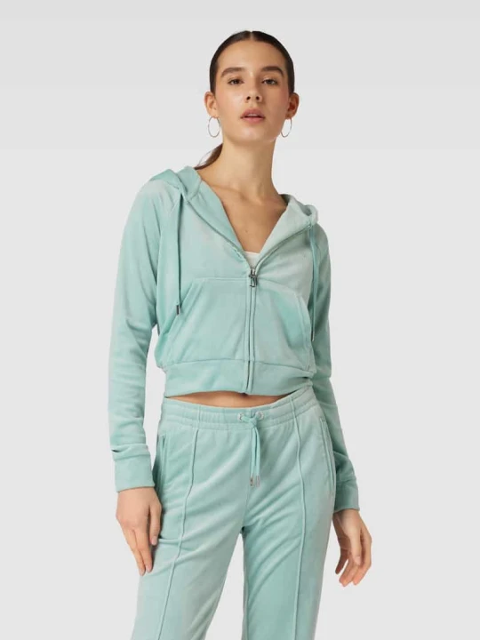 Zdjęcie produktu Bluza rozpinana z kapturem model ‘MADISON’ Juicy Couture Trzcinowy