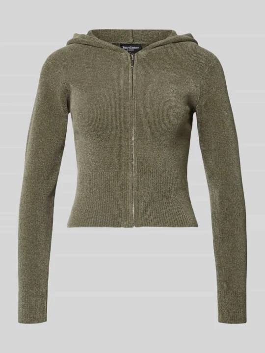 Zdjęcie produktu Bluza rozpinana z kapturem model 'MAYA KNIT HOODIE' Juicy Couture Oliwkowy