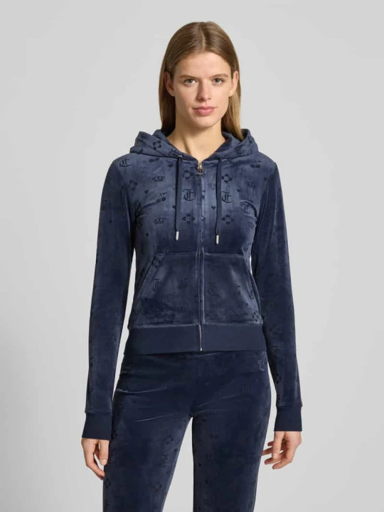 Zdjęcie produktu Bluza rozpinana z kapturem Model 'MONO MADISON' Juicy Couture Granatowy