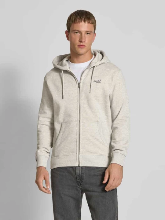 Zdjęcie produktu Bluza rozpinana z kapturem Superdry Jasnoszary