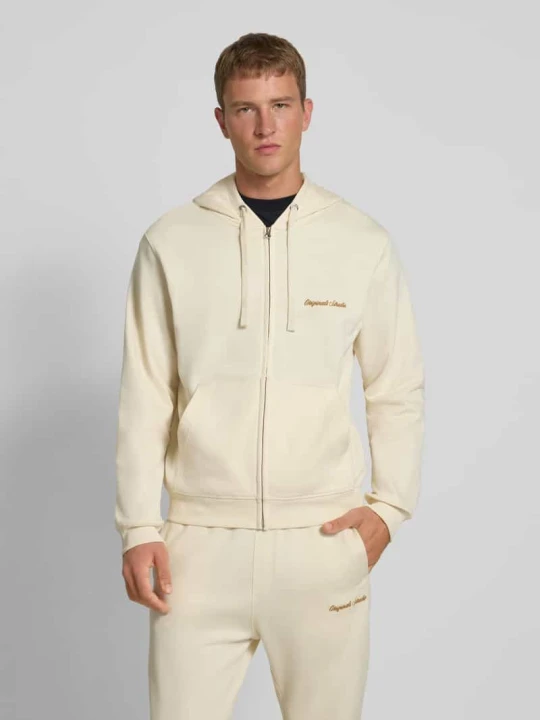 Zdjęcie produktu Bluza rozpinana z kieszenią kangurką i zamkiem błyskawicznym Jack&Jones Złamany biały