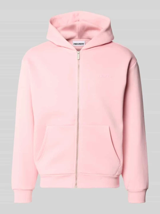 Zdjęcie produktu Bluza rozpinana z mieszanki bawełny REVIEW Różowy
