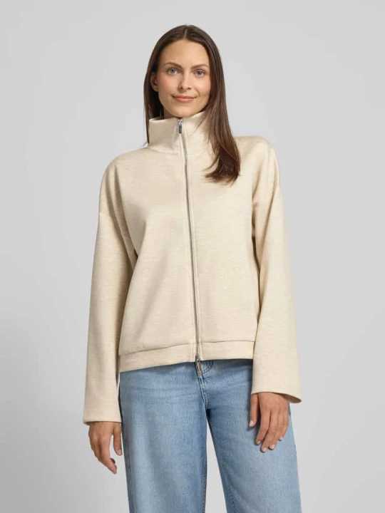 Zdjęcie produktu Bluza rozpinana z mieszanki wiskozy z dwustronnym zamkiem błyskawicznym Rich & Royal Piaskowy