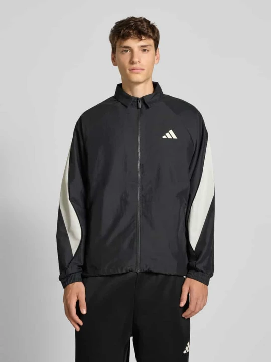 Zdjęcie produktu Bluza rozpinana z nadrukiem z logo Adidas Czarny