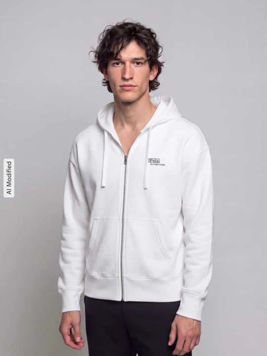 Zdjęcie produktu Bluza rozpinana z nadrukiem z logo Polo Ralph Lauren Biały