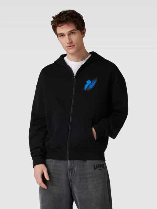 Zdjęcie produktu Bluza rozpinana z nadrukiem z motywem model ‘LE PAPILLON’ Mister Tee Czarny