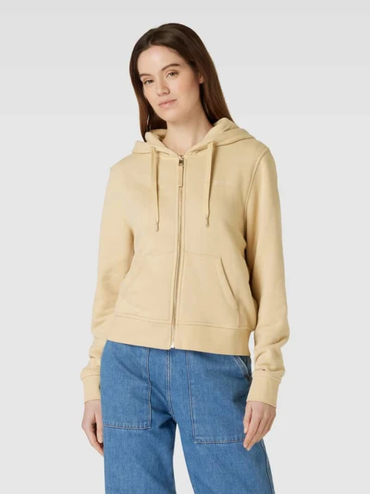 Zdjęcie produktu Bluza rozpinana z napisem z logo Tommy Hilfiger Beżowy