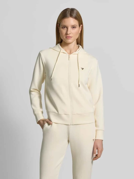Zdjęcie produktu Bluza rozpinana z naszywką z logo model 'OLYMPE' Guess Złamany biały
