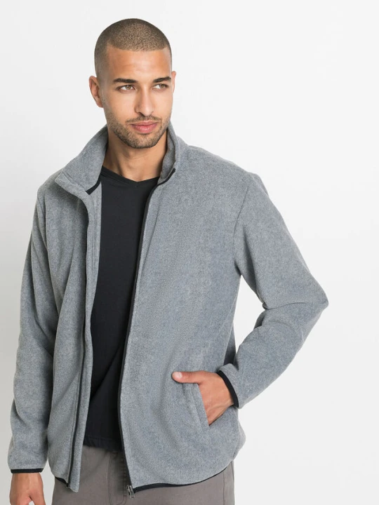 Zdjęcie produktu Bluza rozpinana z polaru (2 szt.) BonPrix czarny
